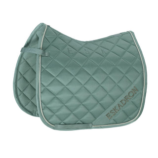 Eskadron Classic SS21 Matt Gloss Diagonal Saddle Pad BALSAM GREEN- DRESSAGE or JUMP - Divine Equestrian