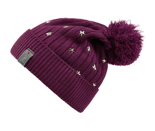 Cavallo Josey Stars Pompom Hat - Dark Fuscia - Divine Equestrian