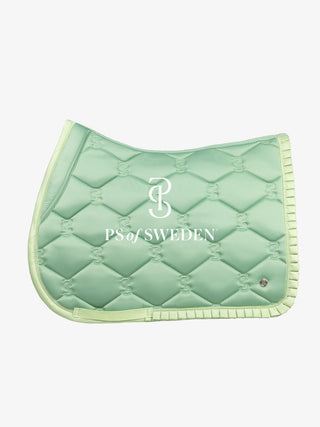 PS OF SWEDEN RUFFLE SADDLE PAD  - SEED GREEN