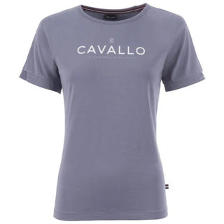 Cavallo Cava Round Neck Cotton T-shirt - Blue Shadow