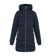 HV Polo Down Look Becky Long Ladies Jacket - Navy - Divine Equestrian