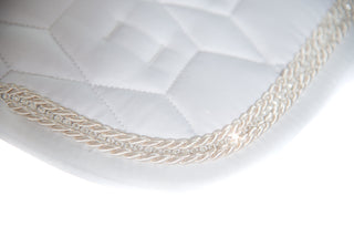 Mattes Competition Line Saddle Pad with Number Holes strass - WHITE - Divine Equestrian