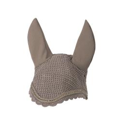Eskadron Classic SS21 Crystal Fly Hood - TAUPE FULL - Divine Equestrian