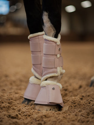 PS Of Sweden Vegan Leather Brushing Boot Set - LOTUS PINK FULL SIZE - Divine Equestrian