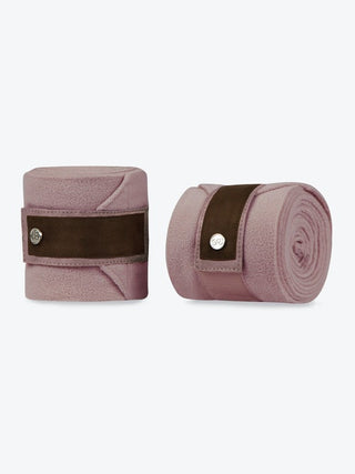 PS OF SWEDEN AW21 SUEDE BROWN POLO BANDAGES - BLUSH - Divine Equestrian