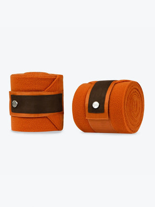 PS OF SWEDEN AW21 SUEDE BROWN POLO BANDAGES - Burnt Orange - Divine Equestrian