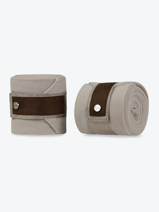 PS OF SWEDEN AW21 SUEDE BROWN POLO BANDAGES - LATTE - Divine Equestrian