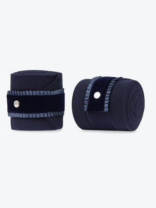 PS OF SWEDEN FALL DIAMOND RUFFLE BANDAGES  - MIDNIGHT BLUE - Divine Equestrian