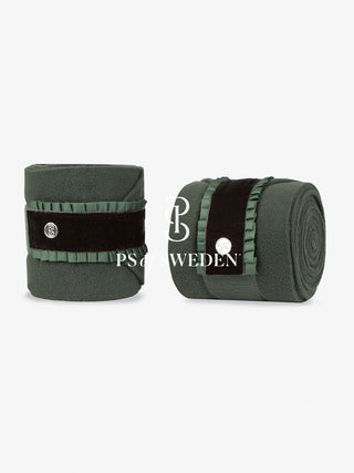 PS OF SWEDEN FALL DIAMOND RUFFLE BANDAGES  - Forrest Green - Divine Equestrian