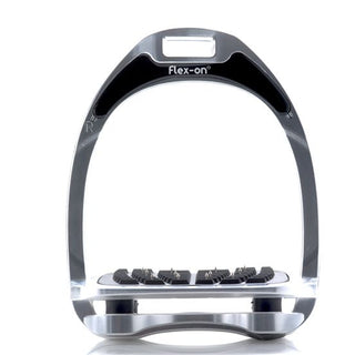 Flex-on Aluminuim Stirrups - ALUMINIUM WITH FOOTREST & ELASTOMER CHOICE - Divine Equestrian