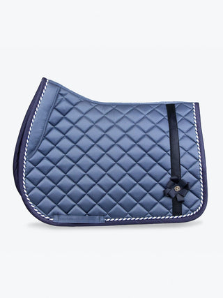 PS OF SWEDEN FALL DIAMOND BOW SADDLE PAD - DIM BLUE - Divine Equestrian