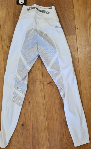 Cavallo Lin Grip RL Ladies Riding Tights - WHITE - Divine Equestrian