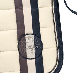 ESKADRON PLATINUM 2017 COTTON BIG SQUARE PAD - CHAMPAGNE - DRESSAGE ONLY - Divine Equestrian