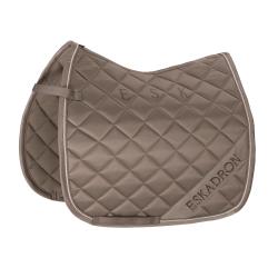 Eskadron Classic SS21 Matt Gloss Diagonal Saddle Pad TENDER TAUPE- DRESSAGE or JUMP - Divine Equestrian