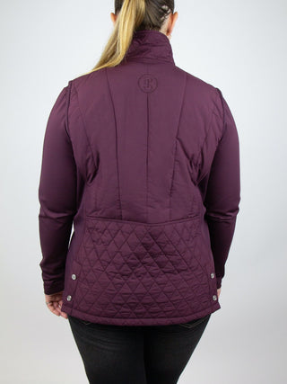 PS OF SWEDEN CURVY MANDY LADIES WAISTCOAT - WINE - Divine Equestrian