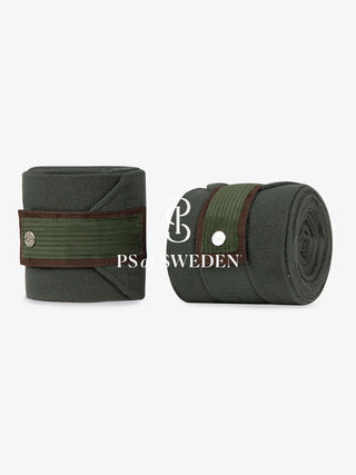 PS Of SWEDEN AW21 DROP 1 Polo Bandages CORDUROY - HUNTER GREEN - Divine Equestrian