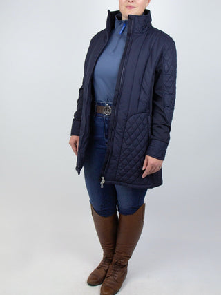 PS OF SWEDEN CURVY THERESE PADDED PARKA - NAVY - Divine Equestrian