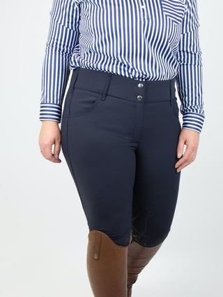 PS OF SWEDEN CURVY JEWEL HIGH WAIST FULL GRIP BREECHES - NAVY - Divine Equestrian