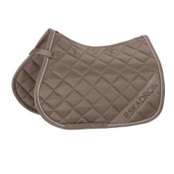 Eskadron Classic SS21 Matt Gloss Diagonal Saddle Pad TENDER TAUPE- DRESSAGE or JUMP - Divine Equestrian