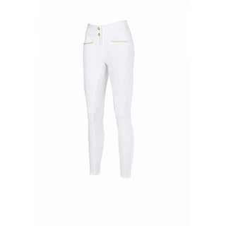 PIKEUR VIOLETTE LADIES HIGH RISE FULL GRIP BREECHES - WHITE