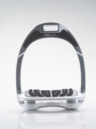 Flex-on Aluminuim Stirrups - ALUMINIUM WITH FOOTREST & ELASTOMER CHOICE - Divine Equestrian