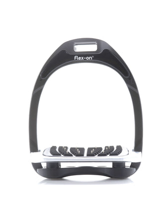 Flex-on Aluminuim Stirrups - ALUMINIUM WITH FOOTREST & ELASTOMER CHOICE - Divine Equestrian