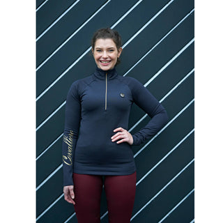 COVALLIERO AW22 LADIES ACTIVE SHIRT - NAVY