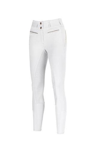 Pikeur SS21 JONNA High Waist Ladies Breeches - WHITE - Divine Equestrian