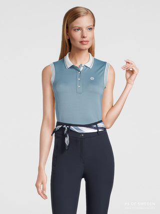 PS of Sweden SS21 MINNA Polo Shirt - Aqua - Divine Equestrian