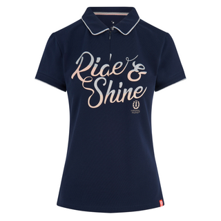 Imperial Riding SS19 Romance Ladies Polo Shirt - Navy - Divine Equestrian