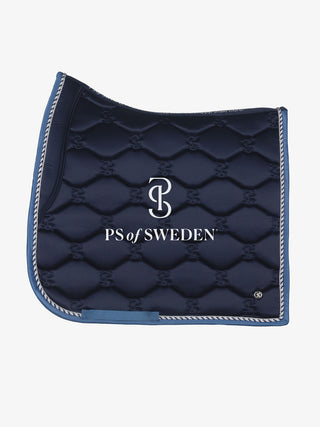 PS of Sweden SS22 Signature Saddle Pad - Navy - Divine Equestrian