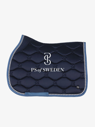 PS of Sweden SS22 Signature Saddle Pad - Navy - Divine Equestrian