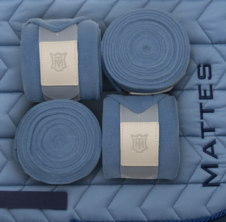 Mattes Fleece Bandages -Cornet Blue - Divine Equestrian