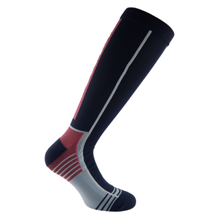 HV Polo SS19 Sienna Socks - Navy / Bright Coral - Divine Equestrian