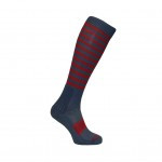 Chatsworth Long Sock Blue with Red stripes - Divine Equestrian