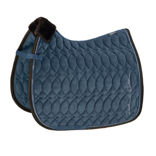 Eskadron Platinum 20/21 Velvet Crystal Pad - Vintage Blue Dressage Only - Divine Equestrian