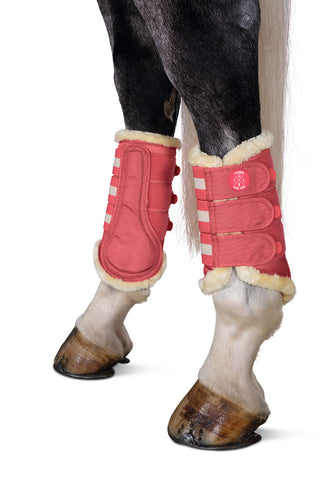 Eskadron Classic SS19 Faux Fur Brushing Boots - Fusion Coral - large only - Divine Equestrian