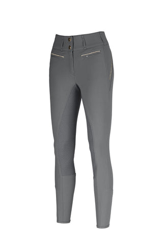 Pikeur SS21 JONNA High Waist Ladies Breeches - STEEL GREY - Divine Equestrian