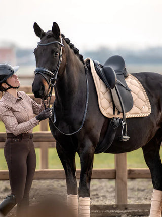 PS OF SWEDEN RUFFLE SADDLE PAD  - LIGHT SAND