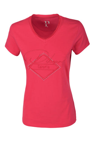 Pikeur SS20 YVA Ladies Round Neck T-shirt - Wild Berry - Divine Equestrian