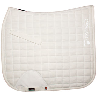 CATAGO FIR-tech Healing Saddle Pad White/ White Logo - Pony / Cob 16" only - Divine Equestrian