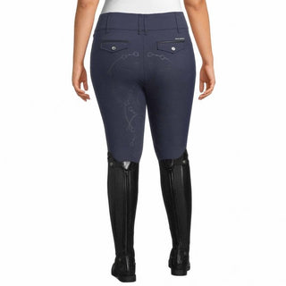 PS OF SWEDEN CURVY JEWEL HIGH WAIST FULL GRIP BREECHES - NAVY - Divine Equestrian