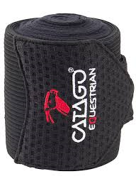 Catago Fir Tech Bandages - Black - White - Divine Equestrian